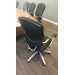 Teknion style Black and Grey High Back Rolling Task Chair